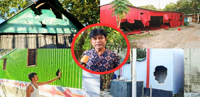 সরাইলে ইউপি সদস্যের নেতৃত্বে প্রতিবেশীদের বাড়িতে হামলা ও লুটপাটের অভিযোগ
