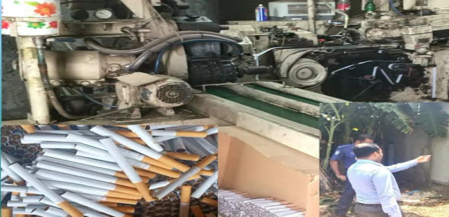 কুষ্টিয়ায় নকল সিগারেট কারখানায়  অভিযান, ২৫ লাখ শলাকা জব্দ